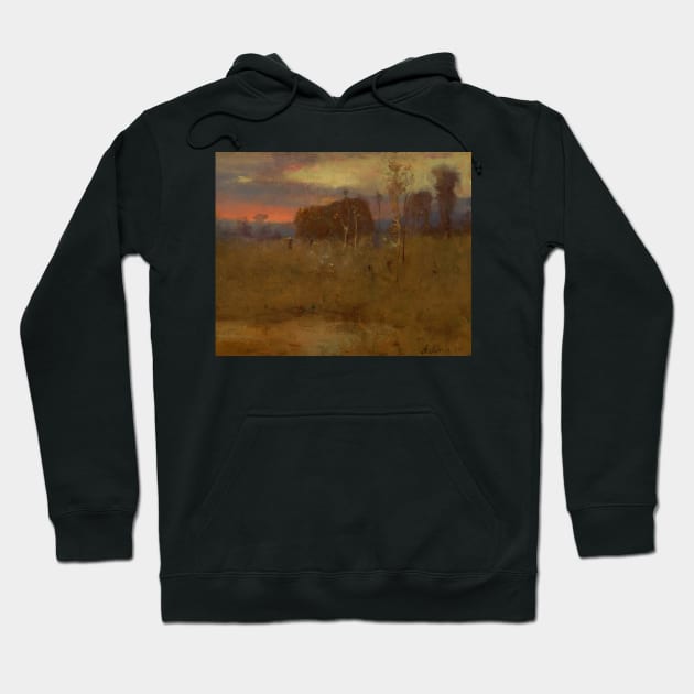 Afterglow on the Meadow by George Inness Hoodie by Classic Art Stall